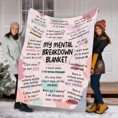 Alternative view of My Mental Breakdown Blanket - Mental Health Inspirational Gifts for Women Men