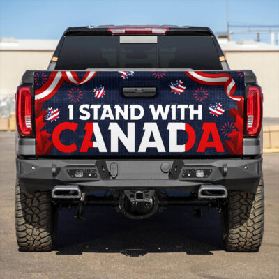 I Stand With Canada Truck Tailgate Decal Sticker Wrap - Vinyl Graphic Decal Bumper Sticker