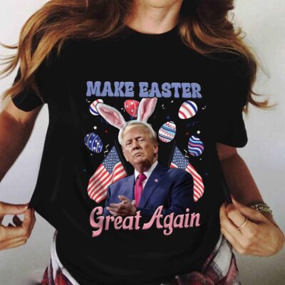 Alternative view of Make Easter Great Again Funny Trump Bunny T-Shirt