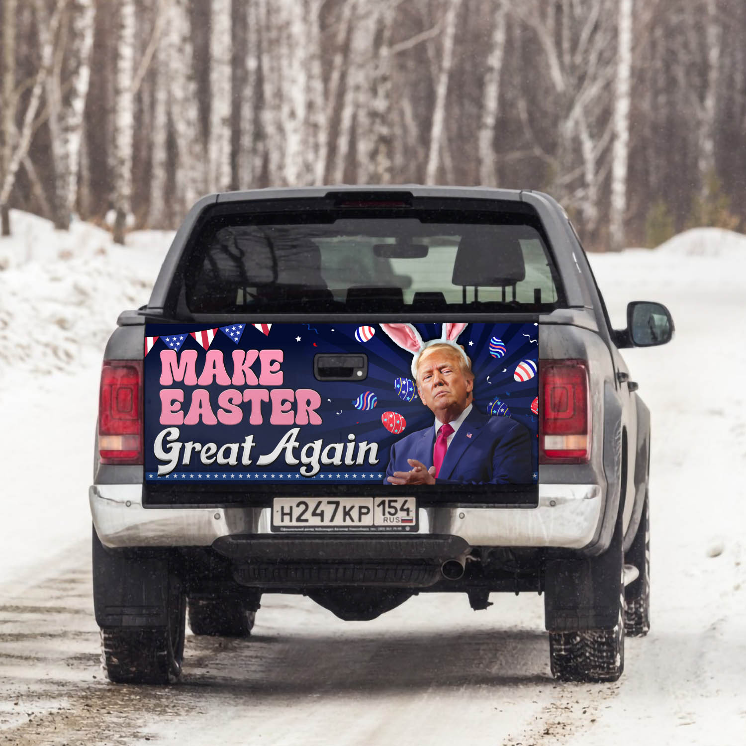 6VT. Trump Make Easter Great tailgate mk3