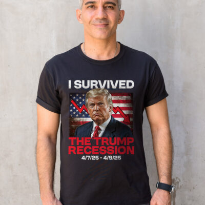 Alternative view of I Survived The Trump Recession Funny Political T-Shirt