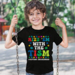 Rizz' Em With The Tism T-Shirt - Autism Awareness Youth Shirt