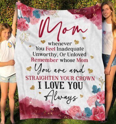 Alternative view of Mom Whenever You Feel Rose Fleece Blanket - Gifts for Mom from Daughter Son - Mothers Day Blanket Gifts for Mom - Mother Birthday Present