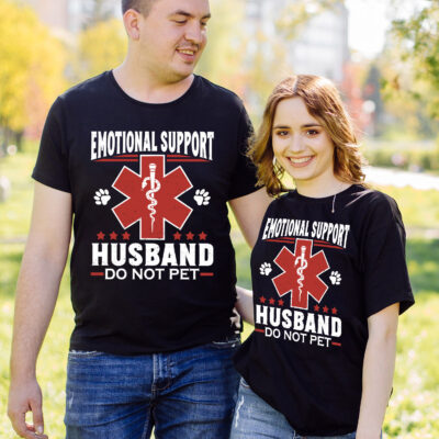 Emotional Support Husband Do Not Pet T-Shirt - Funny Husband Gifts