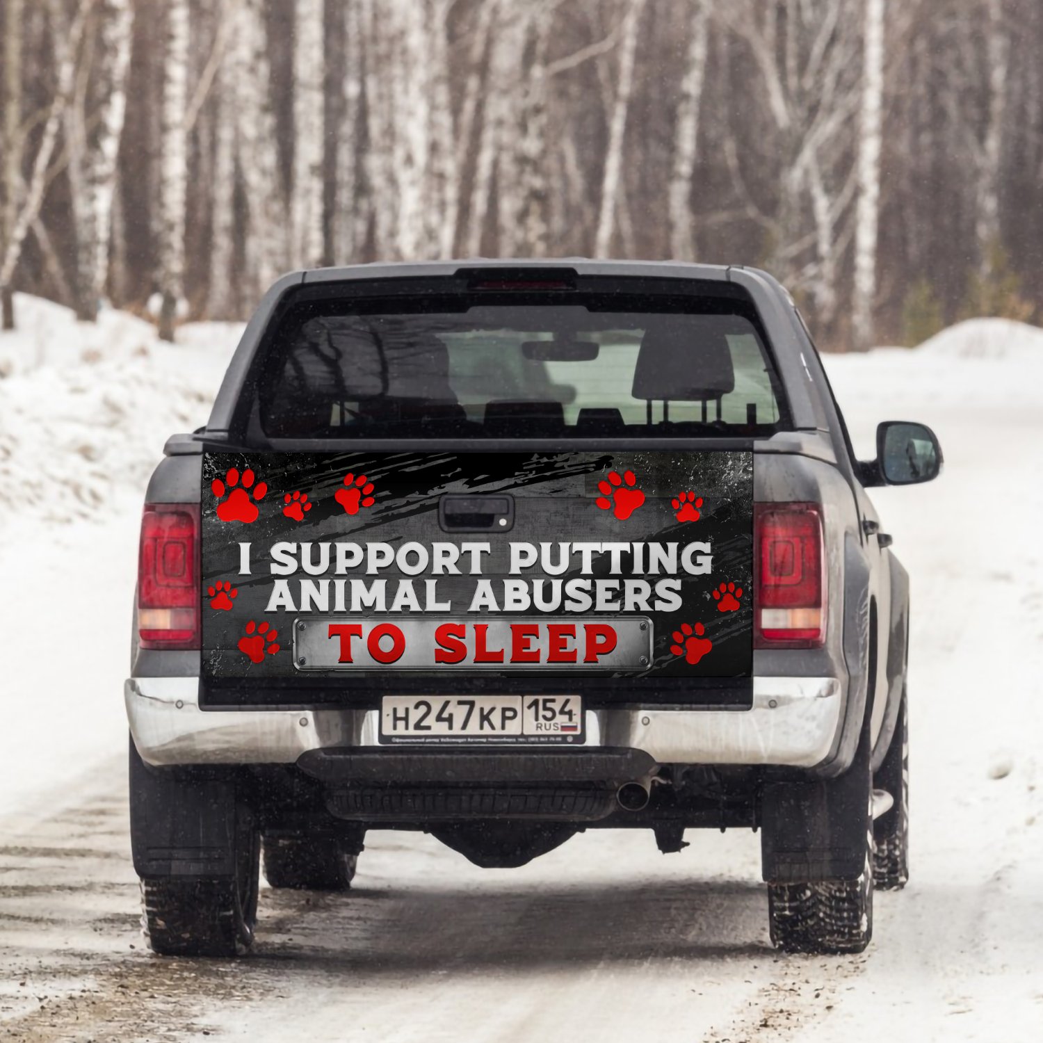 2VT. Putting Animal Abusers tailgate mk4