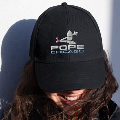 Pope Chicago Funny Pope Leo XIV Playing Baseball Embroidered Twill Hat Adjustable Cap For Men Women
