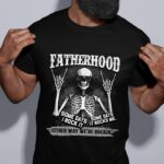 Fatherhood Some Days I Rock It Some Days It Rocks Me Funny Father's Day T-Shirt