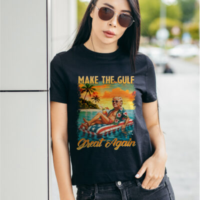 Alternative view of Make The Gulf Great Again Funny Trump Political T-Shirt