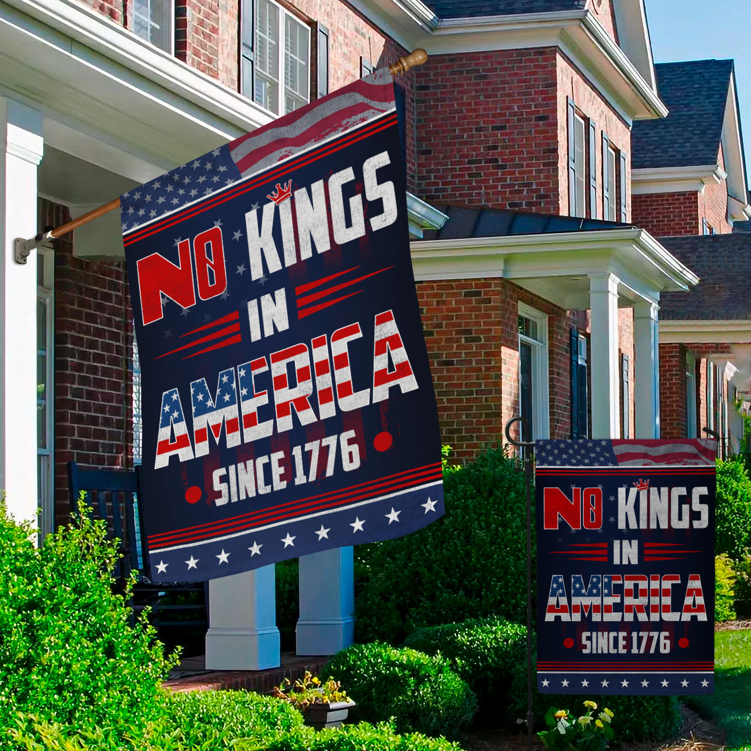 6VT. No Kings In America flag mk2