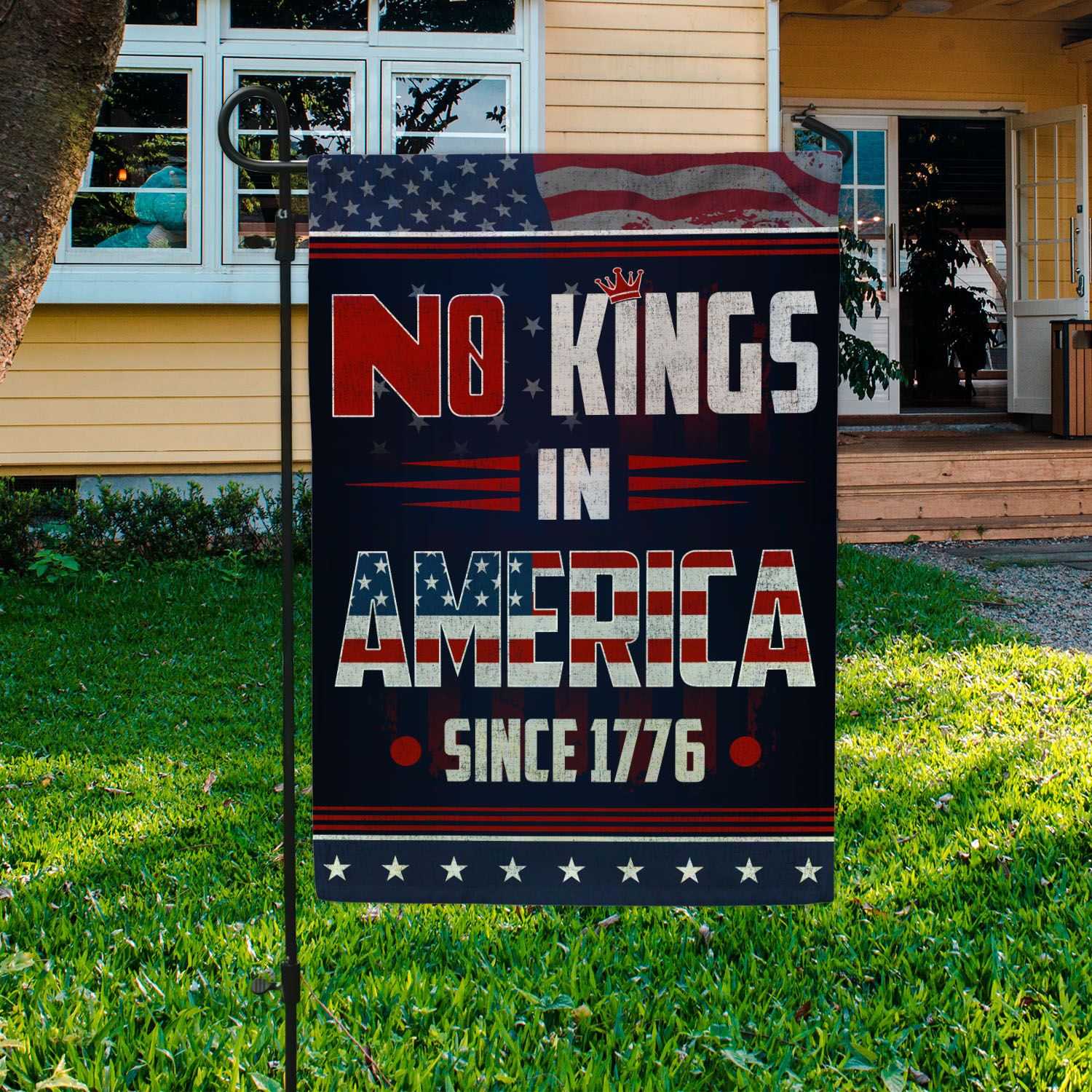 6VT. No Kings In America flag mk5