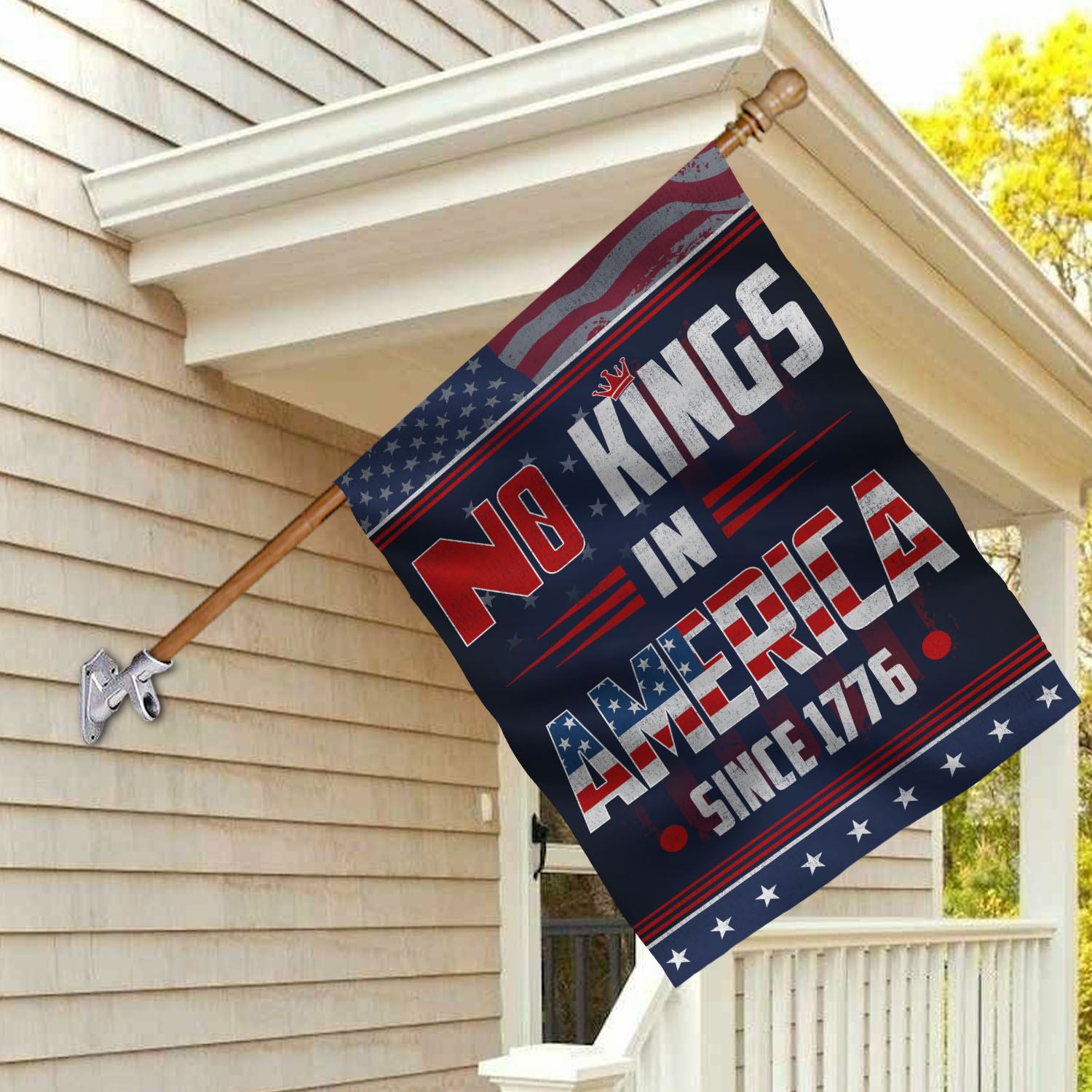 6VT. No Kings In America flag mk7