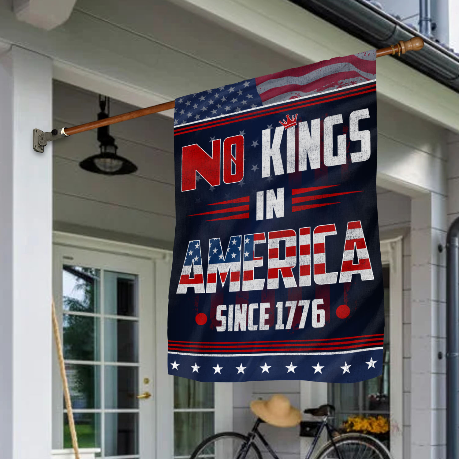 6VT. No Kings In America flag mk9