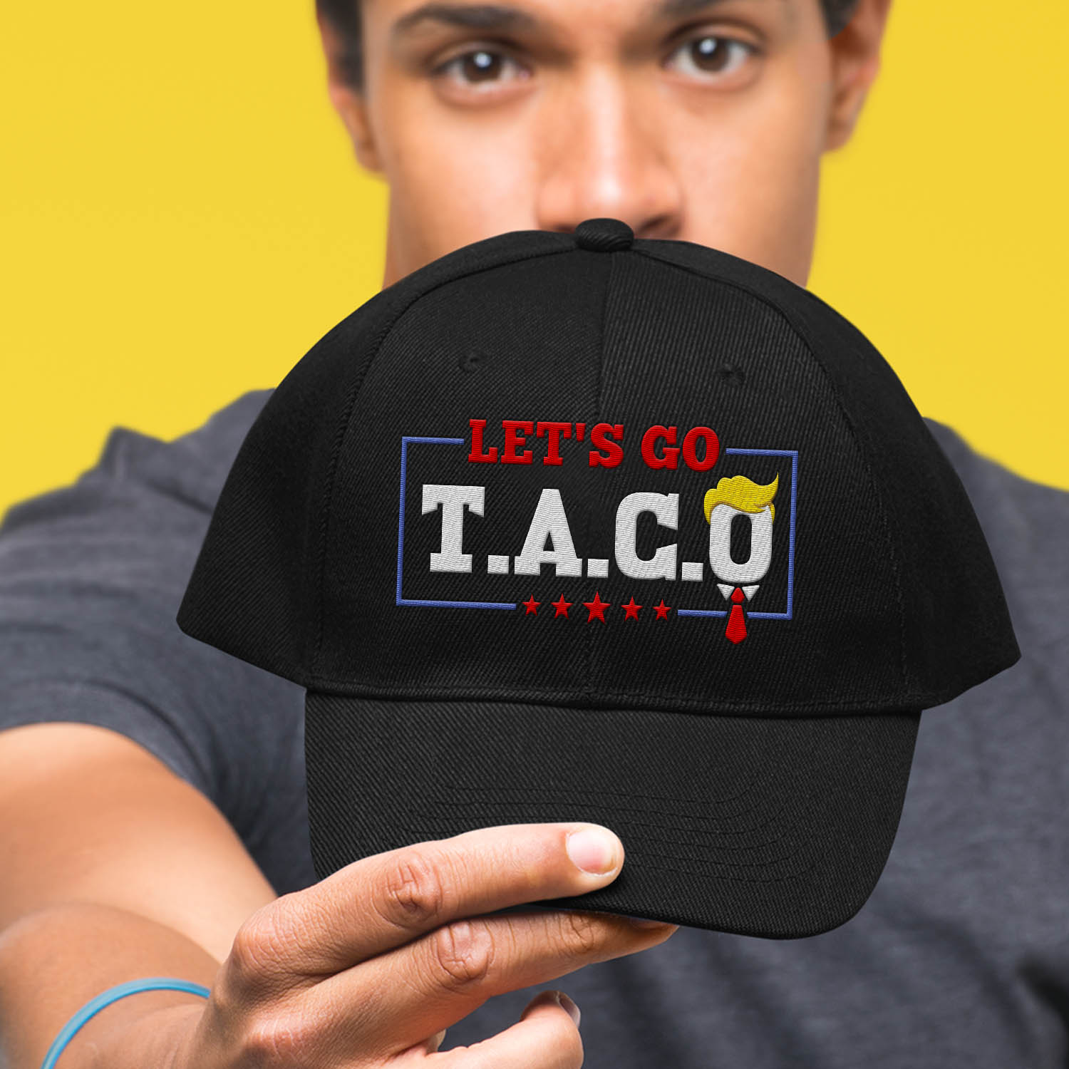 1VT. Let's Go Taco Trump Hat mk8