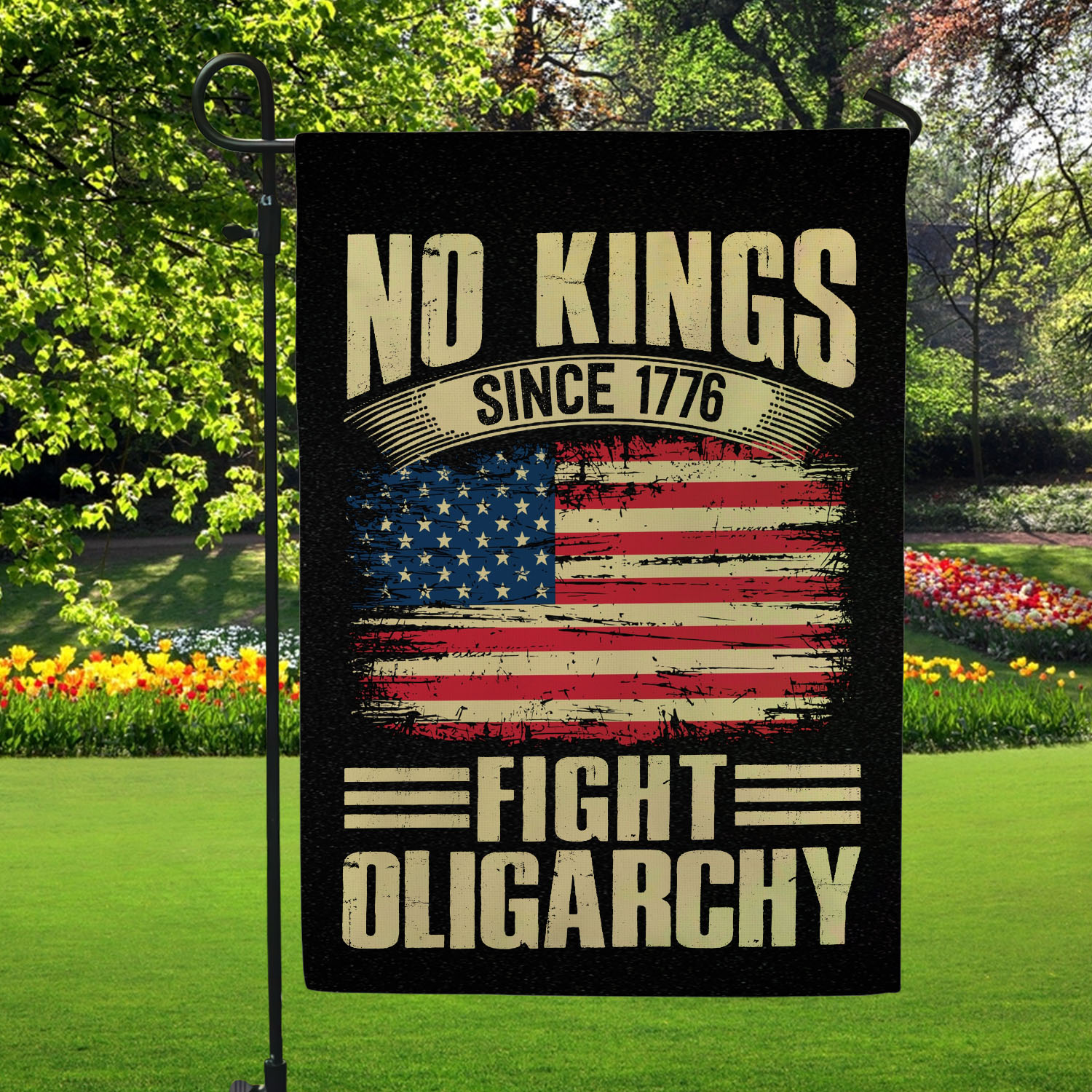 7VT. No Kings Fight flag mk3
