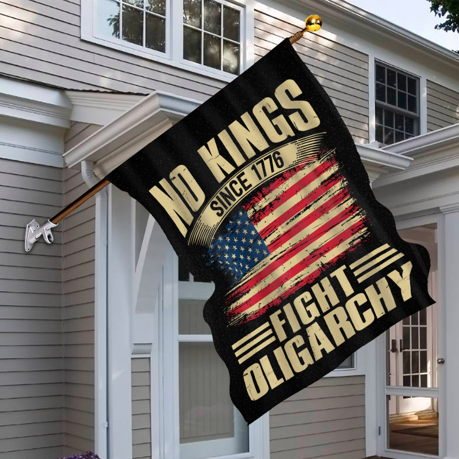 7VT. No Kings Fight flag mk5