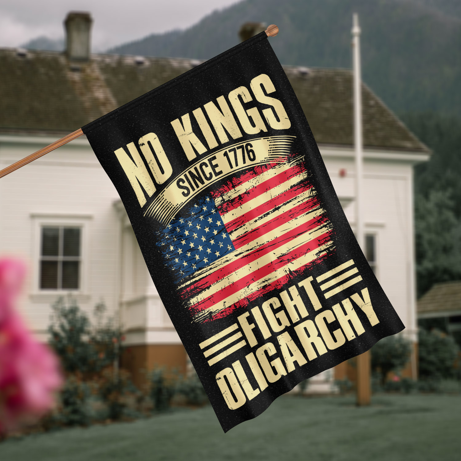 7VT. No Kings Fight flag mk7