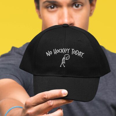 Alternative view of No Hockey Today Funny Embroidered Twill Hat Adjustable Cap For Men Women - Hockey Lover Gifts