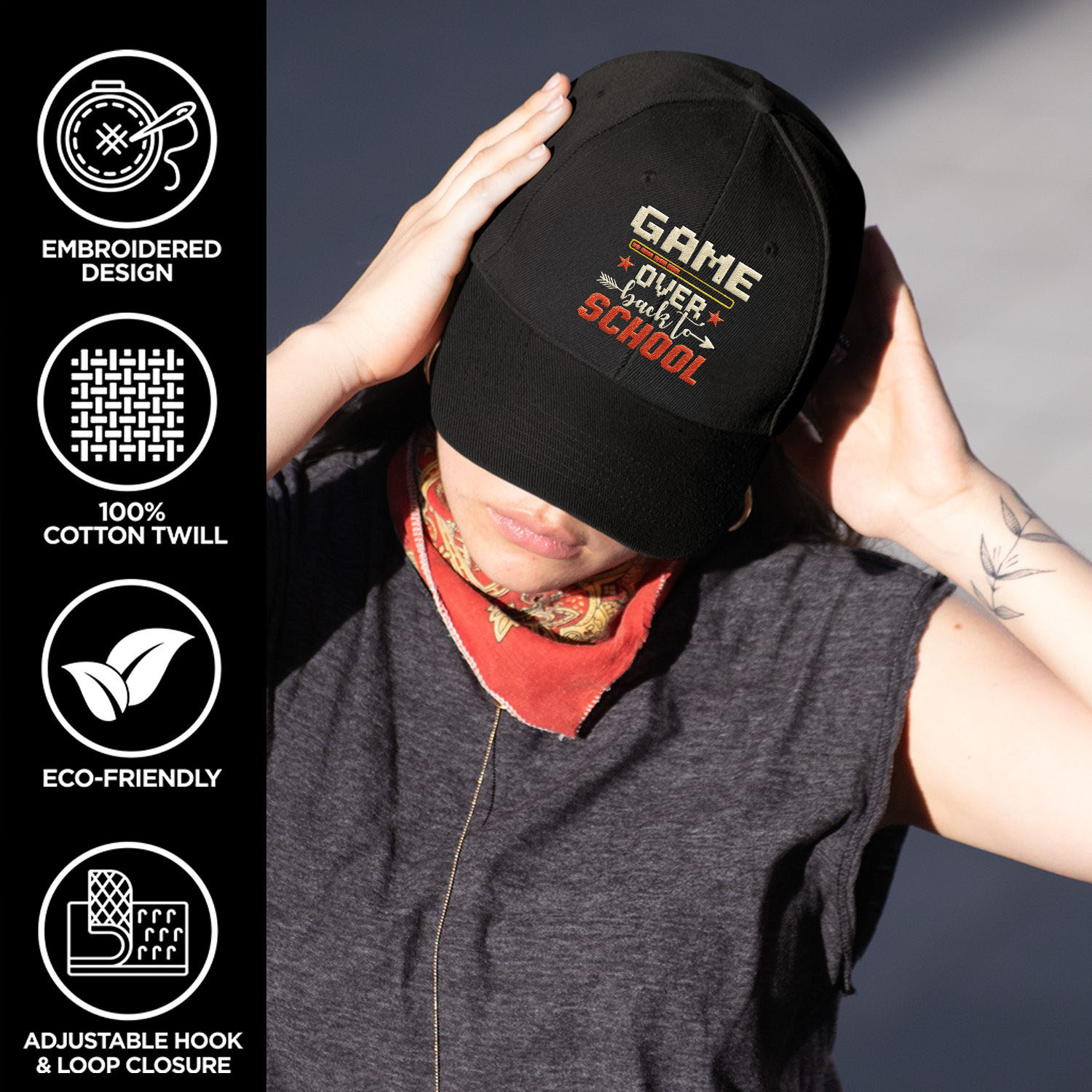 8VT. Game Over Back To School hat mk1