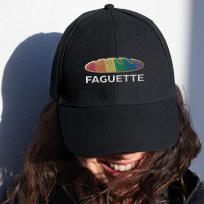 Faguette Rainbow Baguette Funny LGBT Pride Month Embroidered Twill Hat Adjustable Cap For Men Women