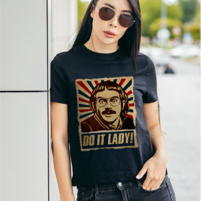 Alternative view of Do It Lady Funny Chit Humour Vintage Retro T-Shirt