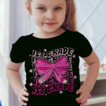 1st Grade Girls Coquette Bow Back To School T-Shirt For Kids - First Grade Gifts Back To School