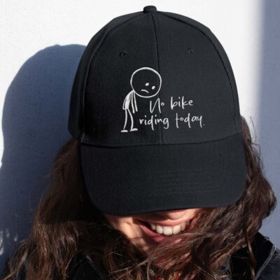 Alternative view of No Bike Riding Today Funny Adult Humor Embroidered Twill Hat Adjustable Cap For Men Women