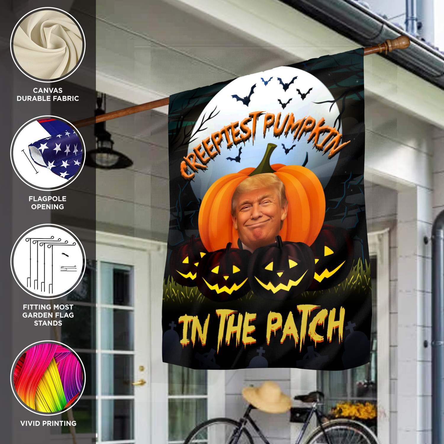 23VT. Trump Creepiest Pumpkin flag mk5