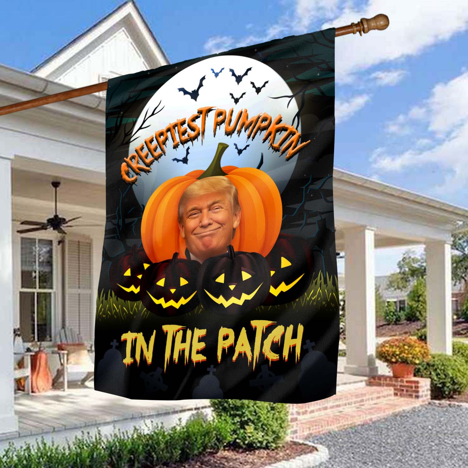 23VT. Trump Creepiest Pumpkin flag mk6