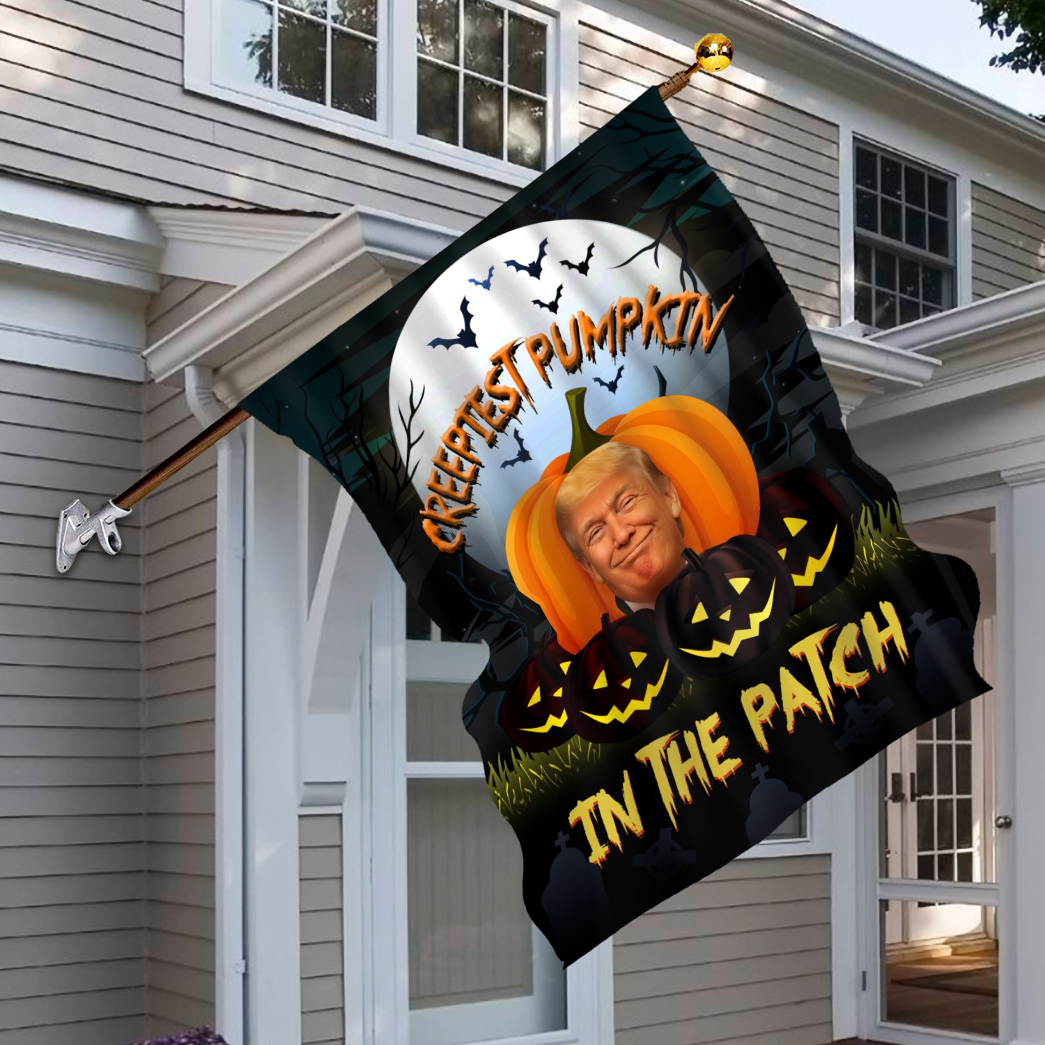 23VT. Trump Creepiest Pumpkin flag mk8
