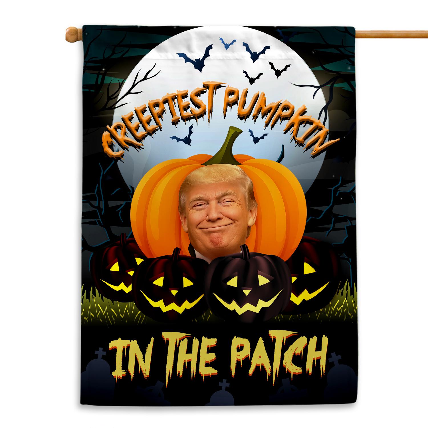 23VT. Trump Creepiest Pumpkin flag mk10