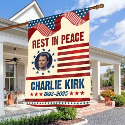 Rest In Peace Charlie Kirk 1993-2025 Justice For Charlie Kirk Outdoor House Flag - Home Garden Flag