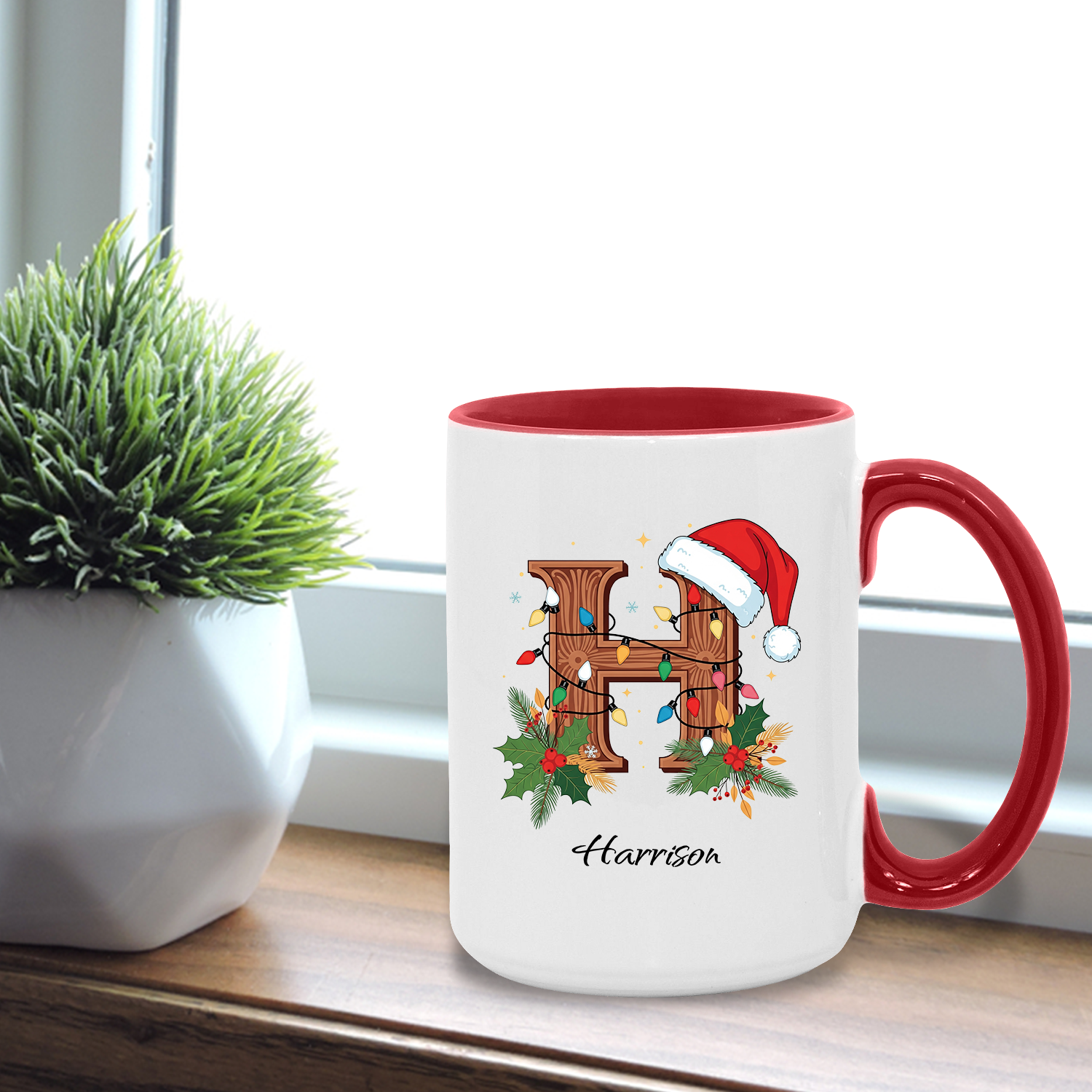 Name Christmas Accent Mug 3