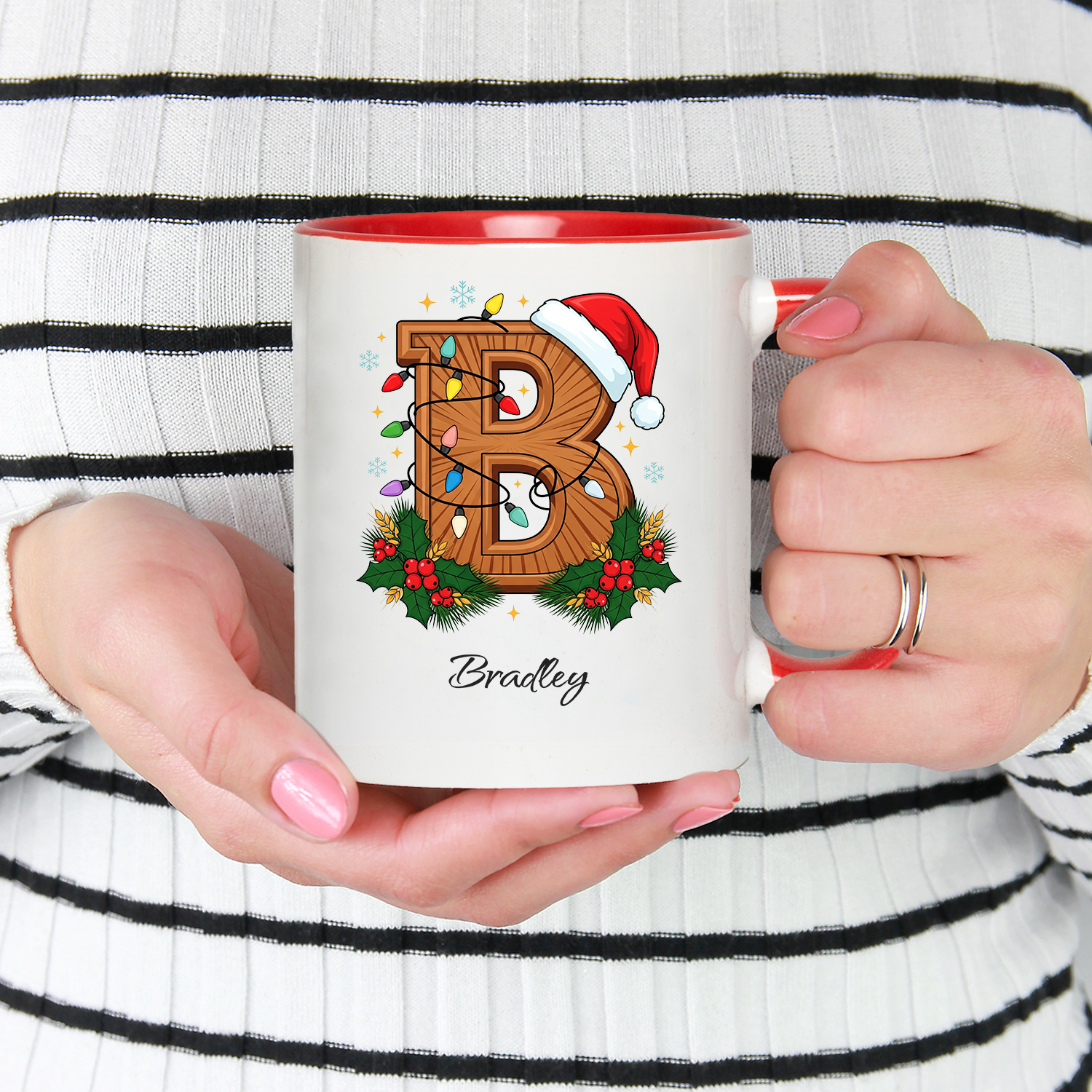 Name Christmas Accent Mug 1