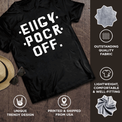 Alternative view of Fold Up Hidden Message Fck Off Funny T-Shirt - V-Neck Shirt