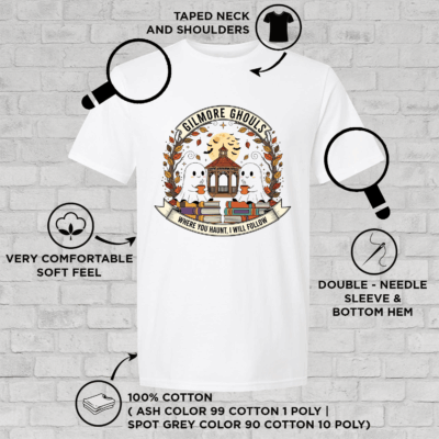 Alternative view of Gilmore Ghouls Where You Haunt I Will Follow T-Shirt - V-Neck Shirt