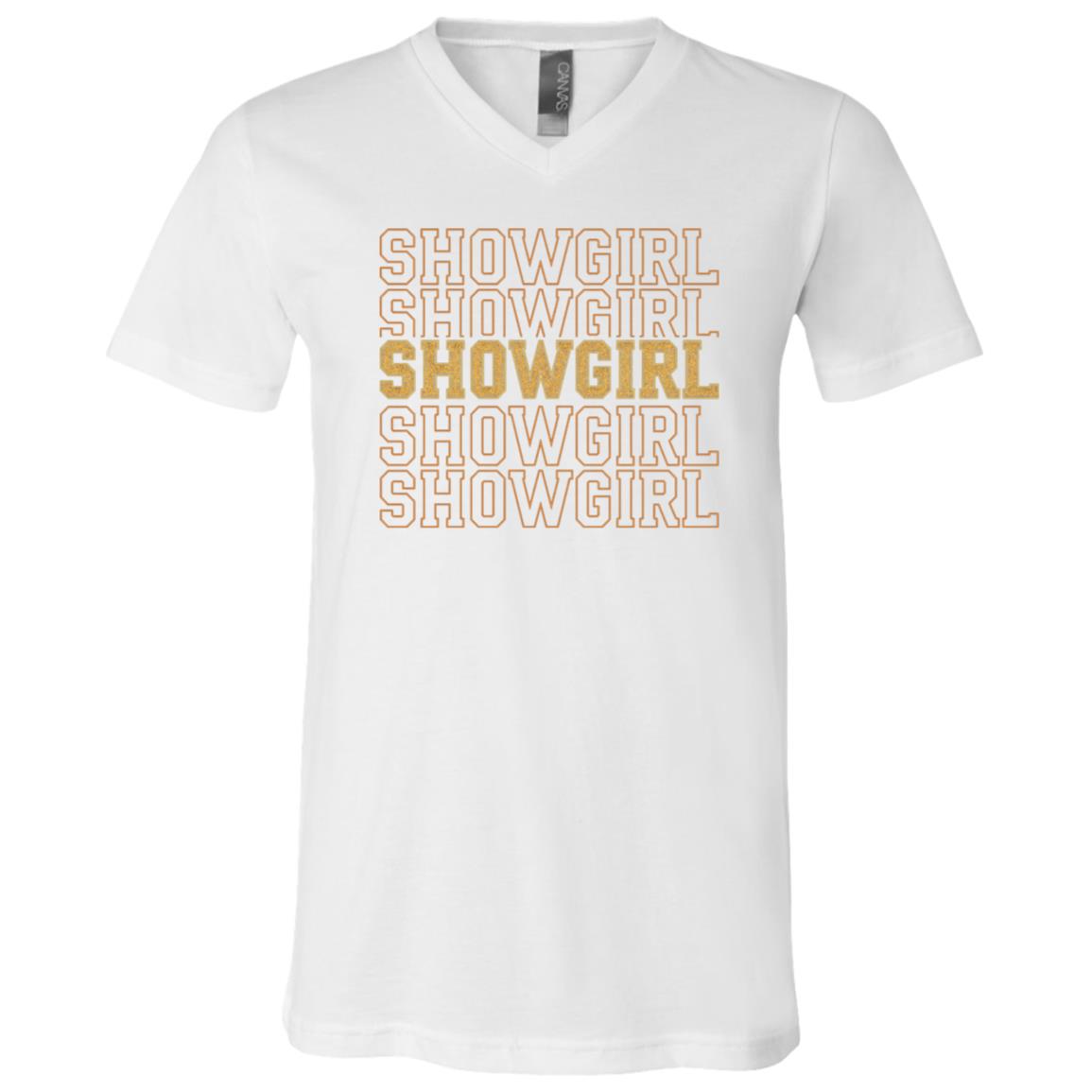 The Life of A Show Girl T-Shirt - V-Neck Shirt, White, V-Neck T-Shirt