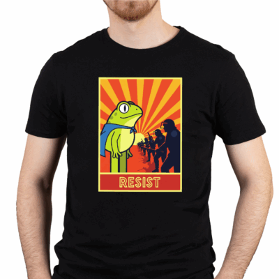 Alternative view of Frog Resist Portland Frog Protest Activist T-Shirt for Women Men - V-Neck Shirt