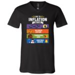 Due to Inflation This is My Halloween Thanksgiving Christmas T-Shirt, Black, V-Neck T-Shirt