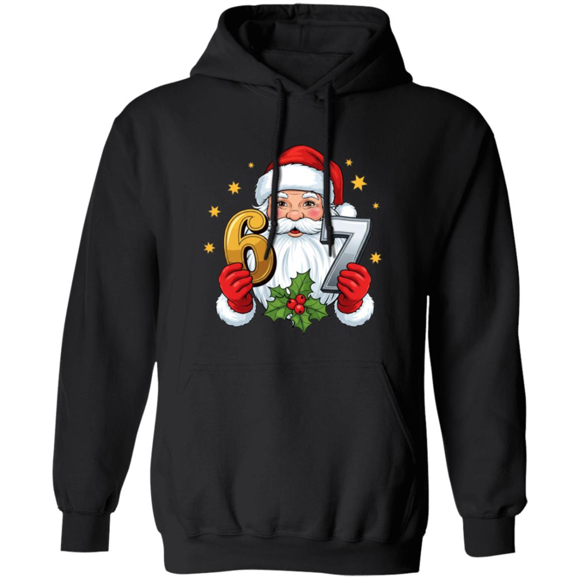 Christmas 67 Funny Xmas Six Seven Ugly Sweater 6-7 Hoodie - Sweatshirt - Long Sleeve, Black, Hoodie