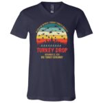 Turkey Drop November 22 1978 Funny Thanksgiving Men Women Vintage T-Shirt, Navy, V-Neck T-Shirt
