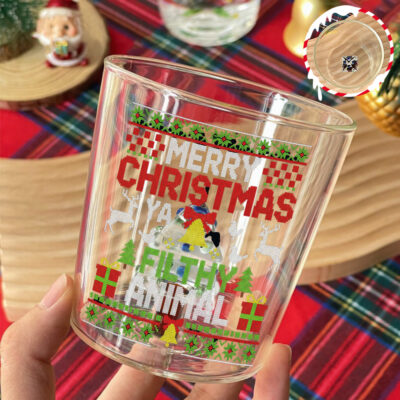 Merry Christmas Animal Filthy Ya Xmas Family Christmas Style Glass Mug