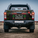 Merry Christmas Animal Filthy Ya Xmas Family Christmas Truck Tailgate Decal Sticker Wrap – Vinyl Graphic Decal Bumper Sticker