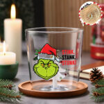 Merry Christmas Stink Stunk Stank Christmas Style Glass Mug