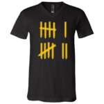 Funny Six Seven 67 Meme Tally Marks 6 7 Numbers Pencil Math T-Shirt for Men Women Kids, Black, V-Neck T-Shirt