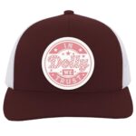 104C Trucker Snap Back, Maroon/White,