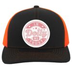 104C Trucker Snap Back, Black/Neon Orange,