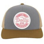 104C Trucker Snap Back, Heather/Beige/Amber,