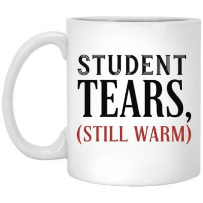 Student Tears Still Warm White Mug - Beer Stein - Color Changing Mug, White, 11 oz. White Mug