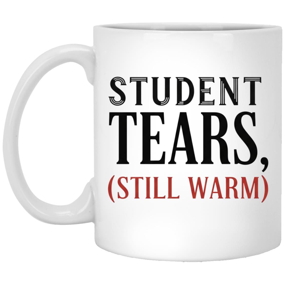Student Tears Still Warm White Mug - Beer Stein - Color Changing Mug, White, 11 oz. White Mug