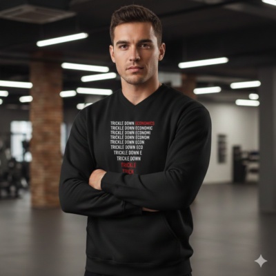 Alternative view of Trickle Down Economics Trick T-Shirt - V-Neck Shirt